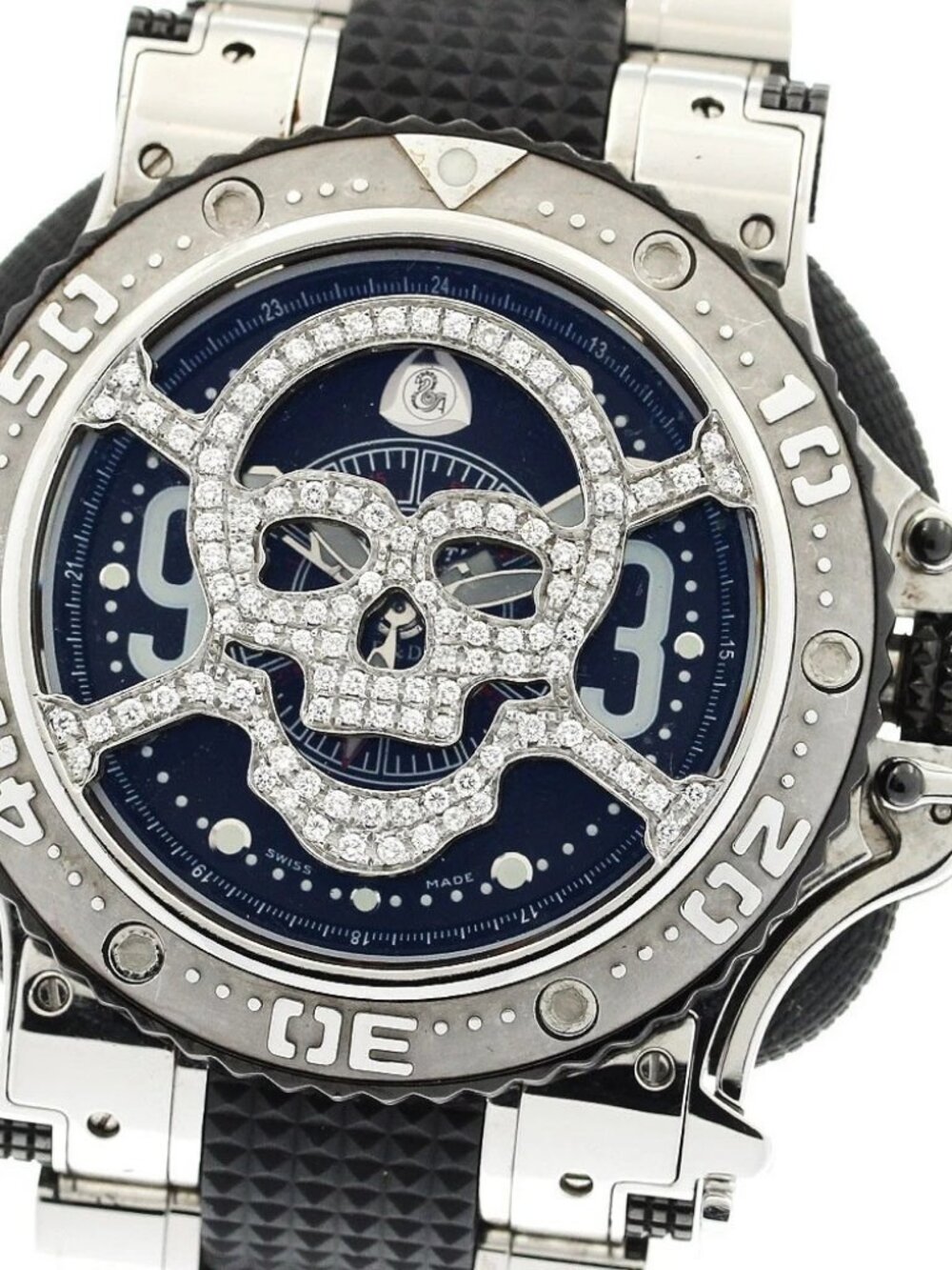 AQUANAUTIC King Subcommander Skull Mask Day date Automatic Men's Watch_908883